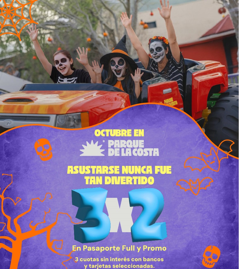 Familia divirtiéndose en el Parque de la Costa Tigre